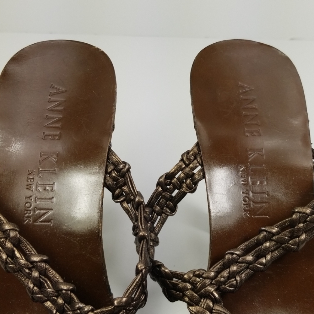 ANNE KLEIN HIGH HEEL BRAIDED SANDALS - Picture 6 of 8